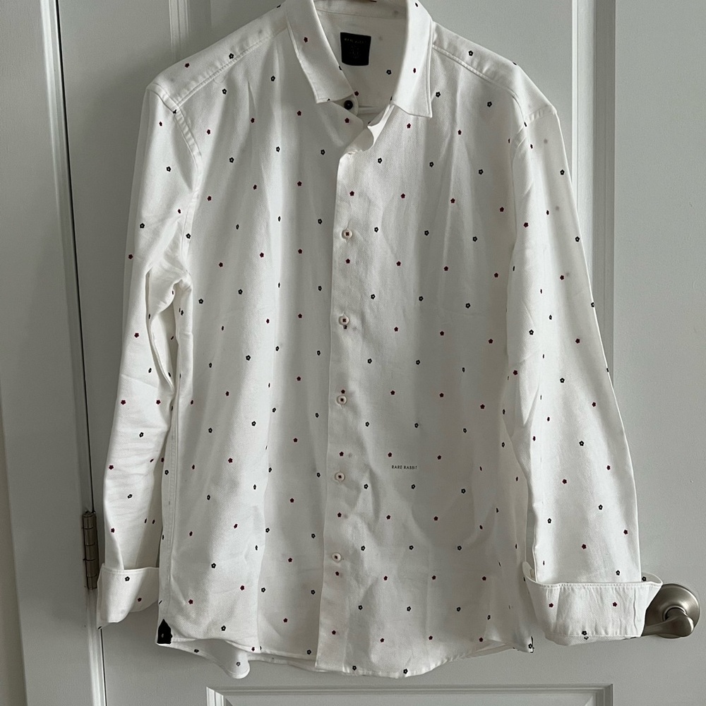 Rare rabbit white blossom shirt